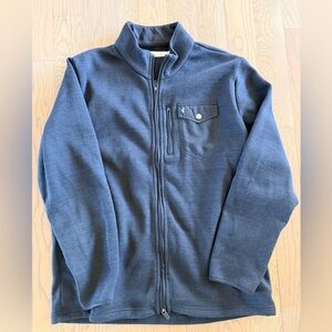 Criquet Men's Navy Blue Full Zip Fleece Jacket